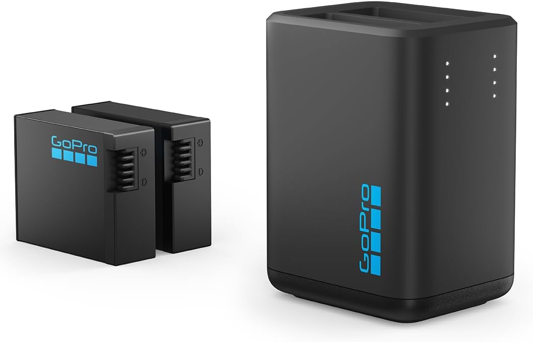GoPro Dual Battery Charger + 2 Enduro Batteries for HERO13 Black