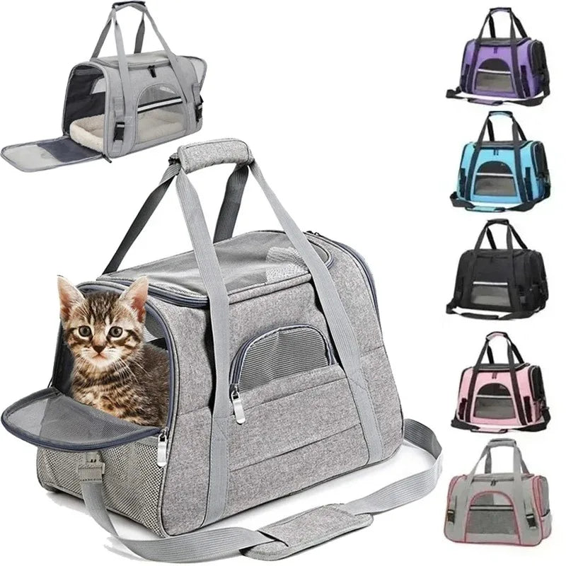 Pet Carriers Backpack Portable Breathable Foldable Shoulder Bag Cat Dog Carrier Bags Outgoing Travel Pets Handbag Transport Bag.