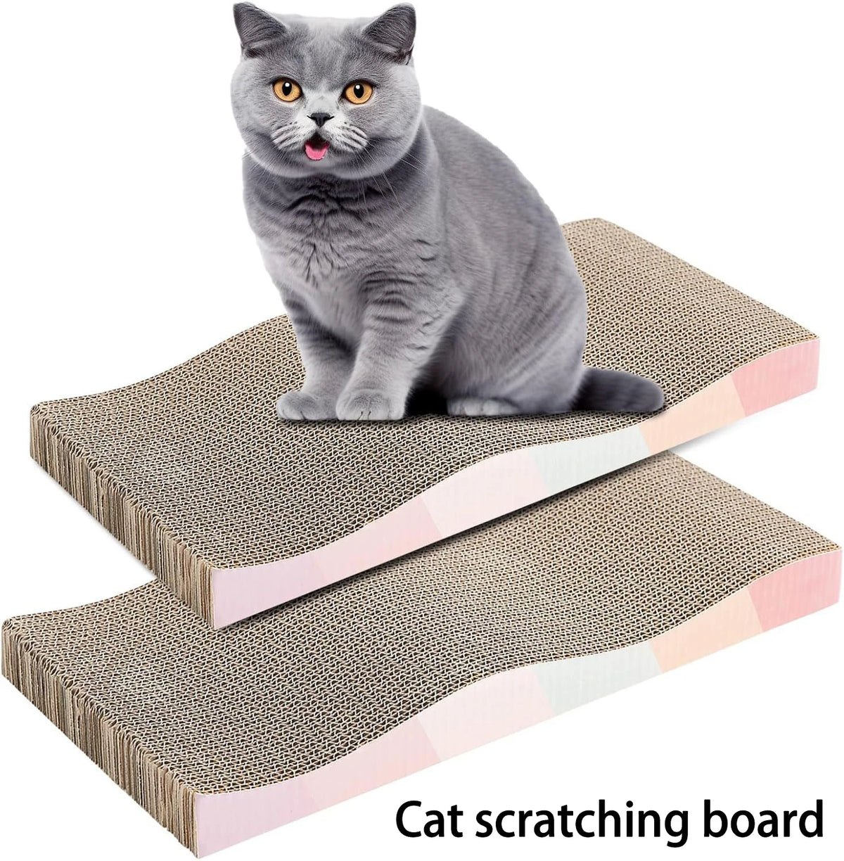 Durable Wear-resistant Multi-shaped Corrugated Cardboard Cat Scratcher Board Indoor Cat Grinding Claw Interactive Play Toy